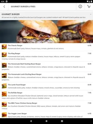 Gourmet Burger & Fries android App screenshot 1